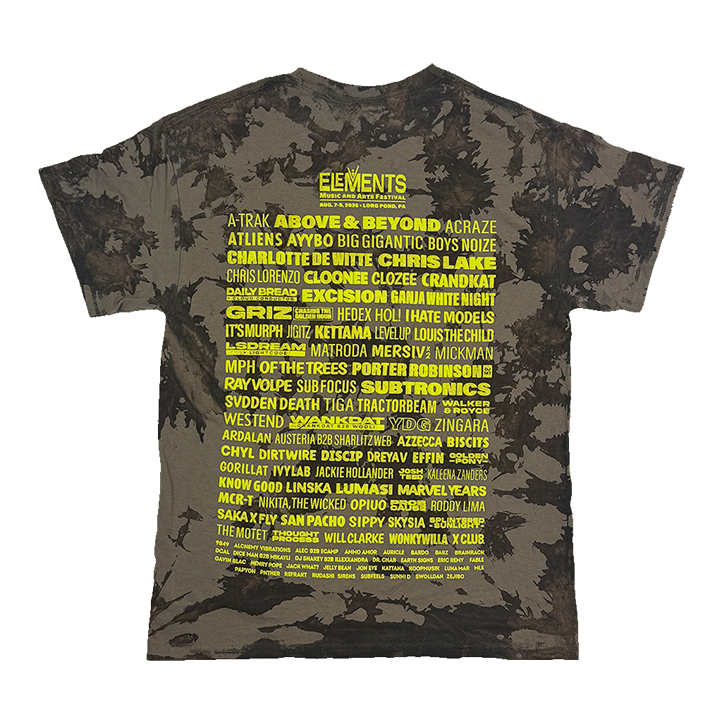 2026 Lineup Tee (Brown Tiedye)