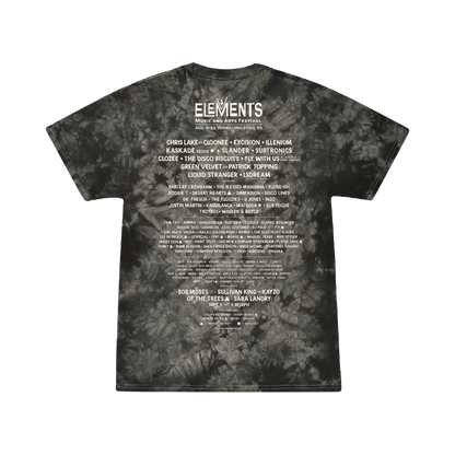 2024 Black Tyedye Lineup Tee