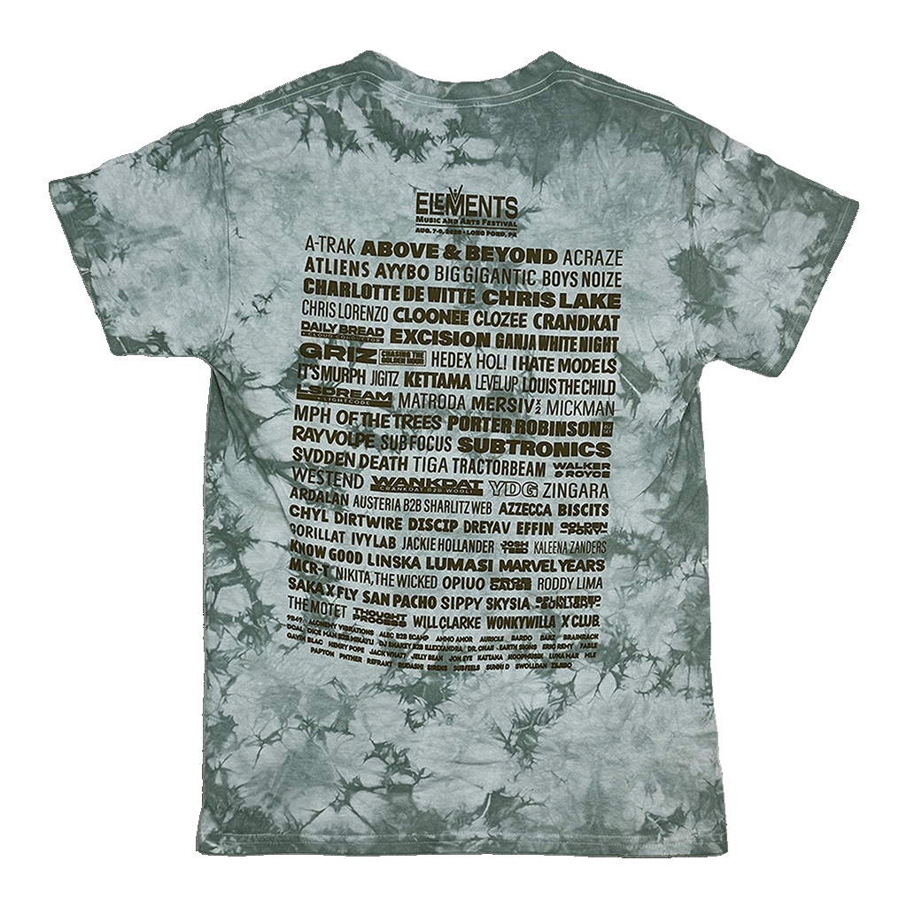 2026 Lineup Tee (Green Tiedye)