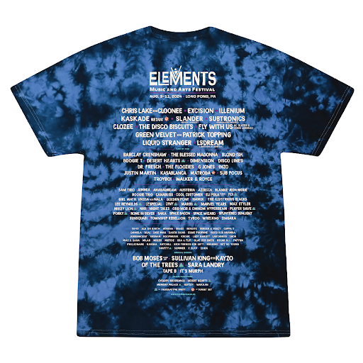 2024 Blue Tyedye lineup Tee
